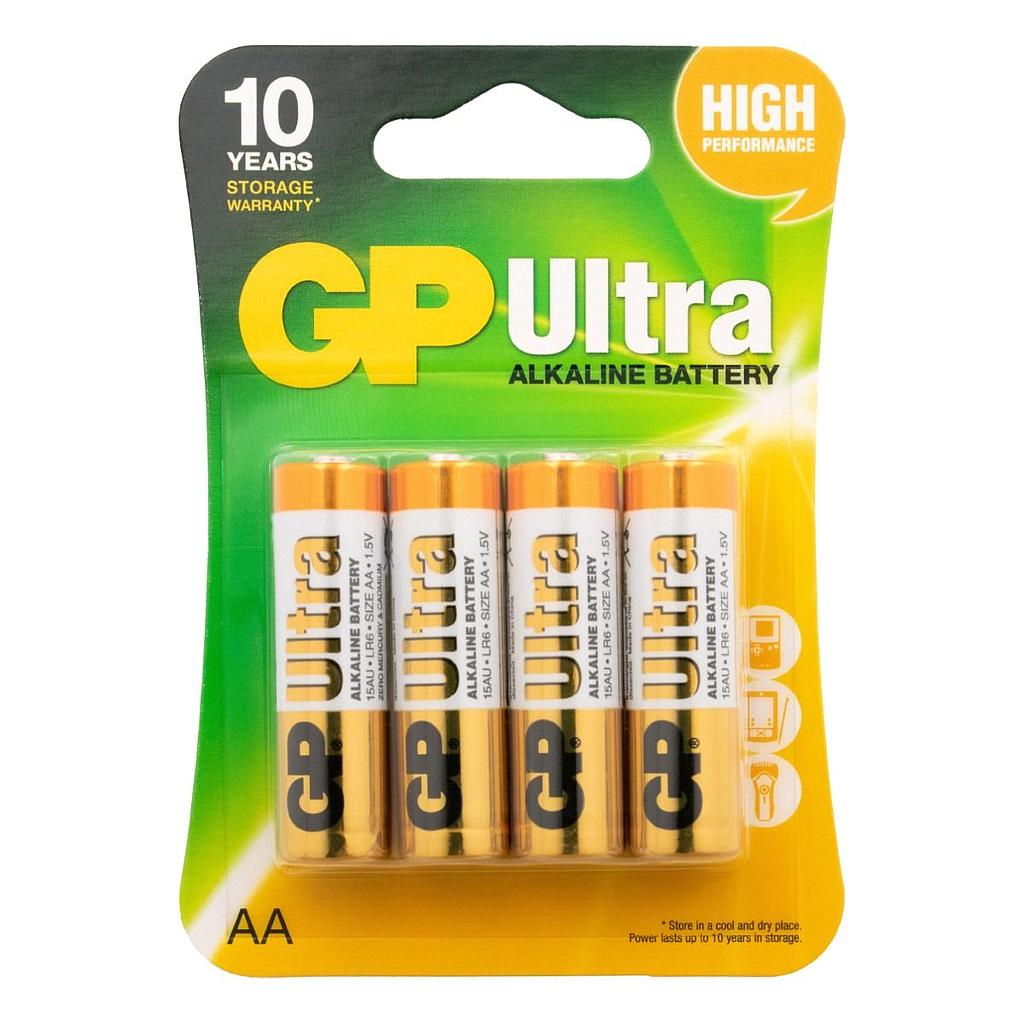 GP BATT. AA LR06 ALK ULTRA / 4