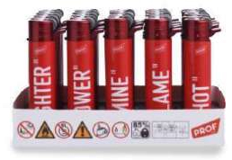 BRIQUET PROF RED MESSAGES FLINT LIGHTER DL-25