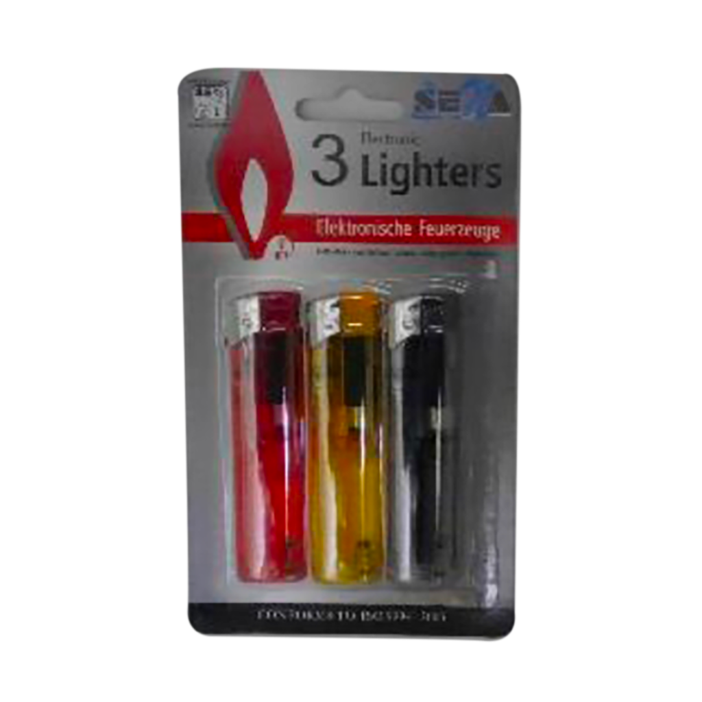 BLISTER DE 3 BRIQUETS ELECTRONIQUE TRANSPARENT